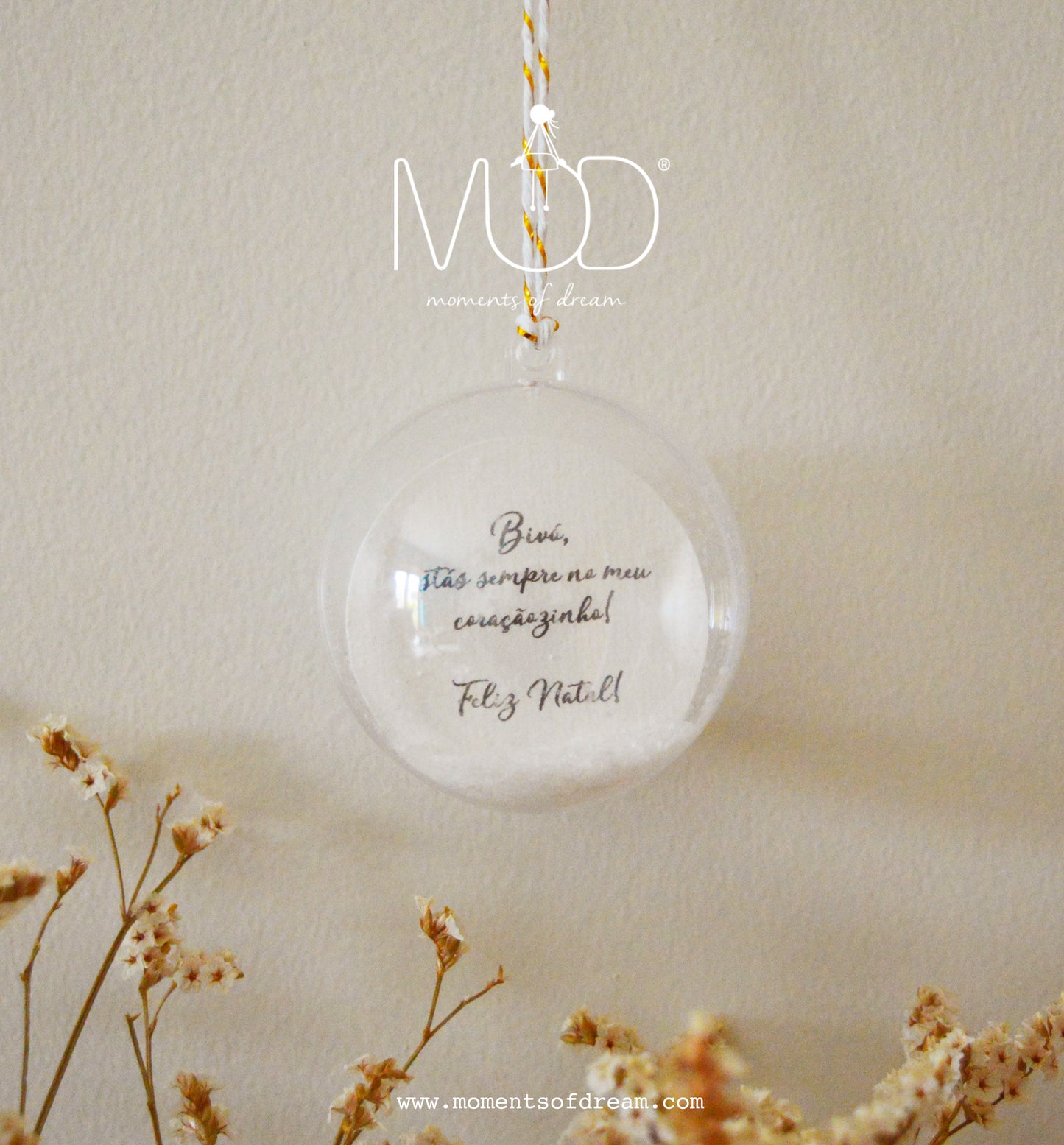 * Natal'24 * - Bola Cristal Personalizada