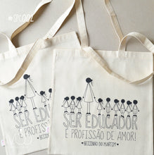 Carregar imagem no visualizador da galeria, Sacos tiracolo Educadoras | Tote bags